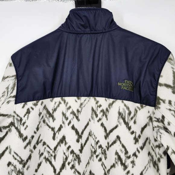 The North Face Mens Half Zip Size M Navy Softshell Printed Fleece Winter Outdoor - Picture 8 of 8